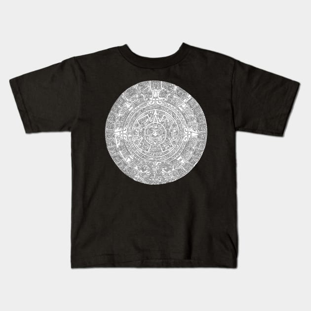 Mayan Calendar Kids T-Shirt by PabloPKasso